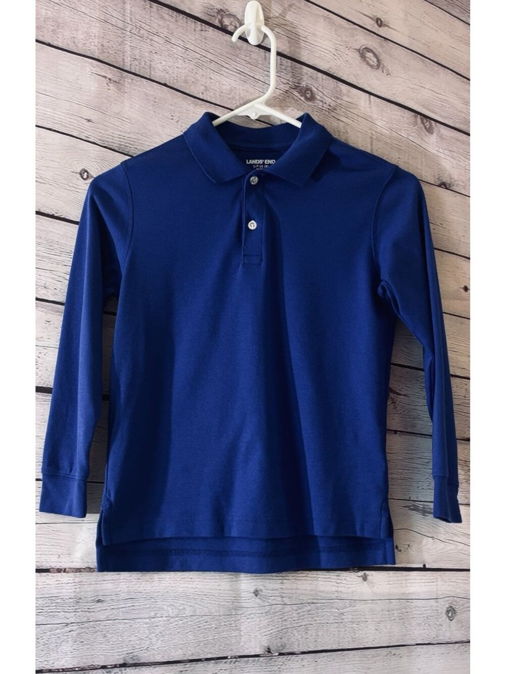 Lands' End Long Sleeve Polo Shirt - Youth SIZE S (8)